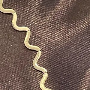 14k White Gold Wave Bracelet